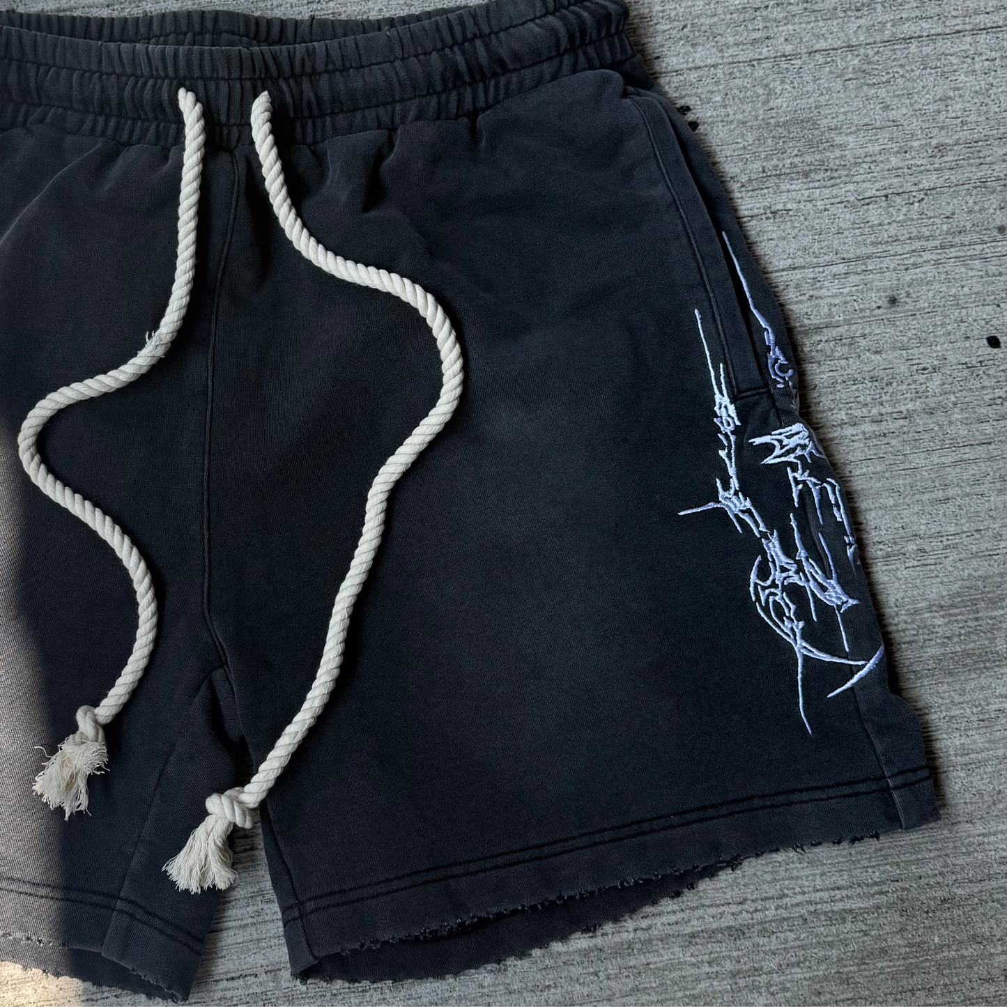 Washed Black 'Veil' Shorts