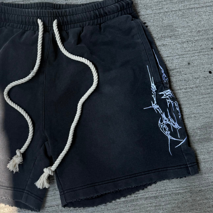 Washed Black 'Veil' Shorts