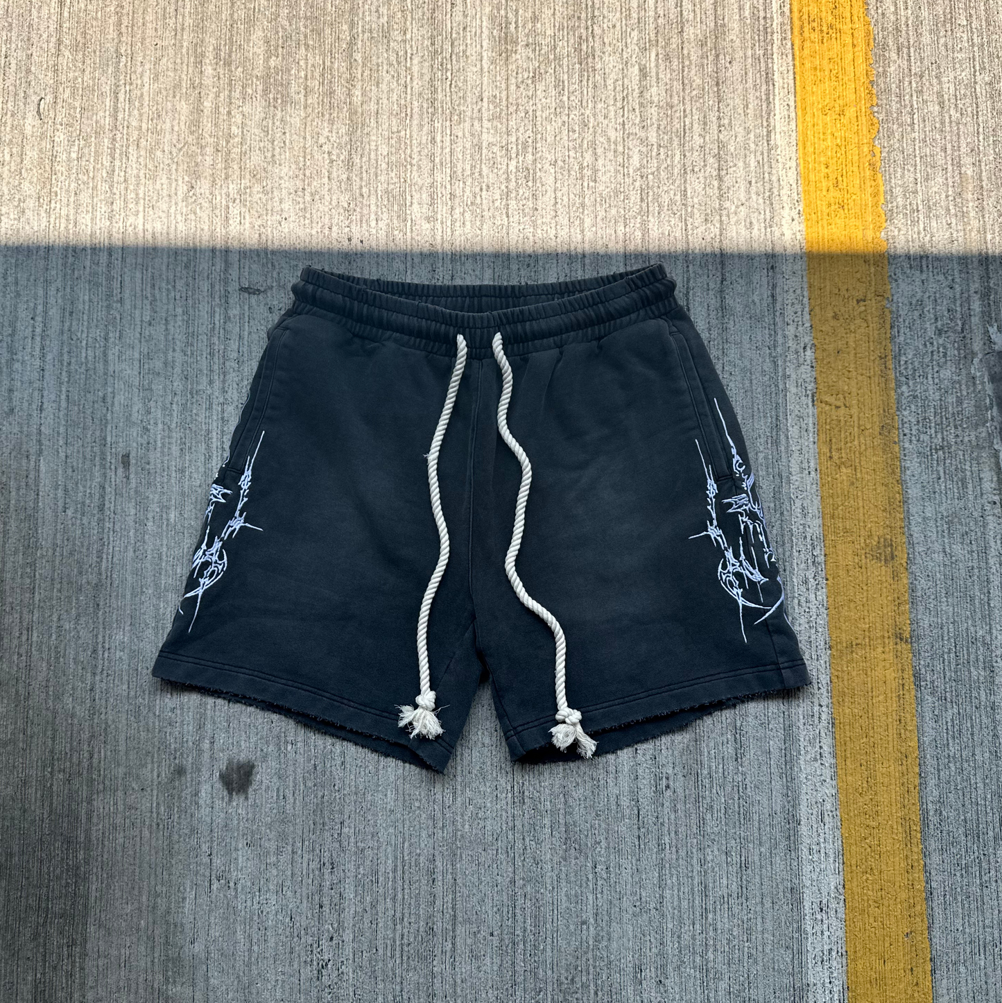 Washed Black 'Veil' Shorts