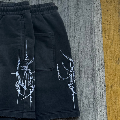 Washed Black 'Veil' Shorts