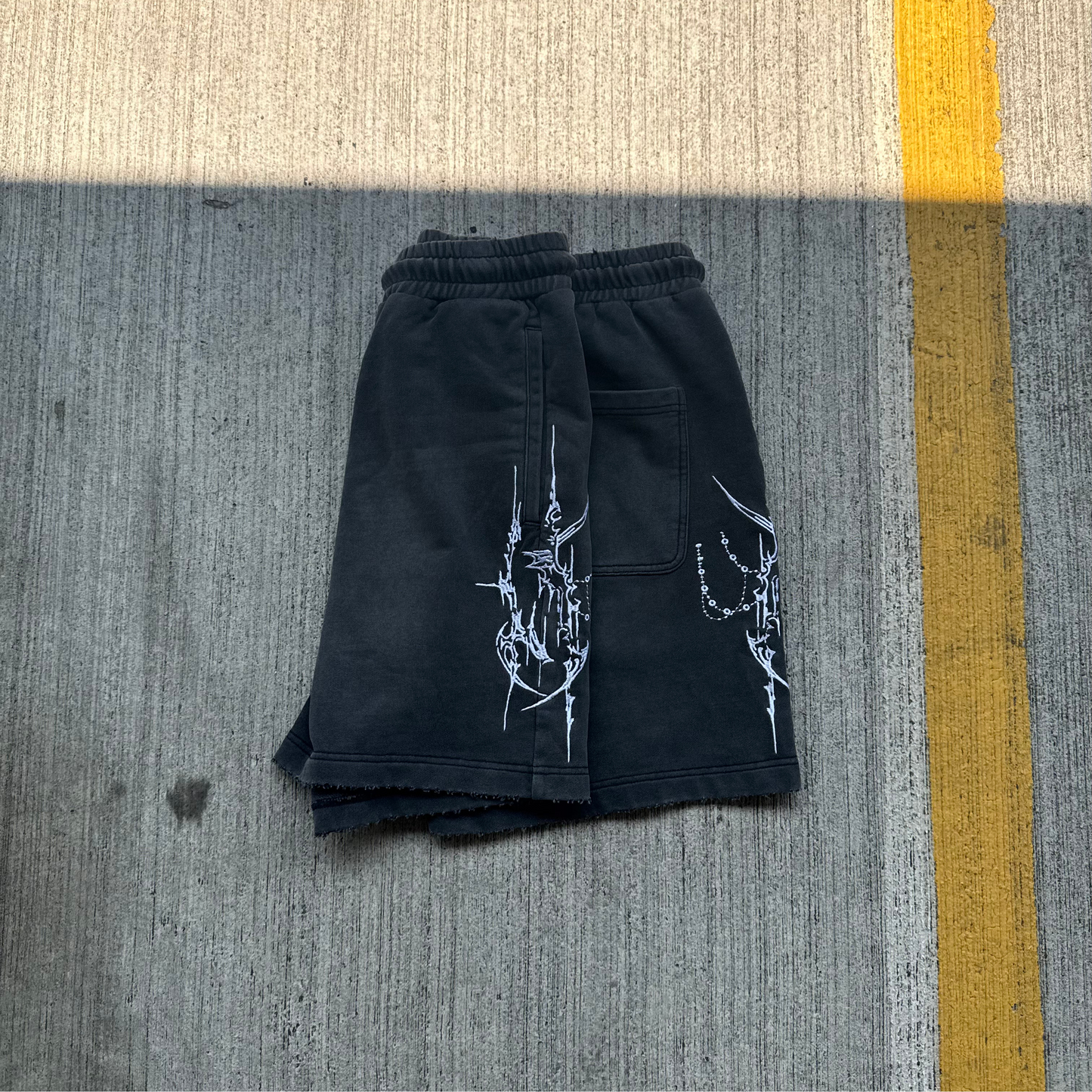 Washed Black 'Veil' Shorts