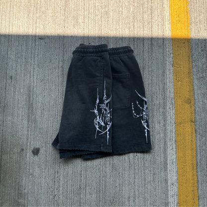 Washed Black 'Veil' Shorts