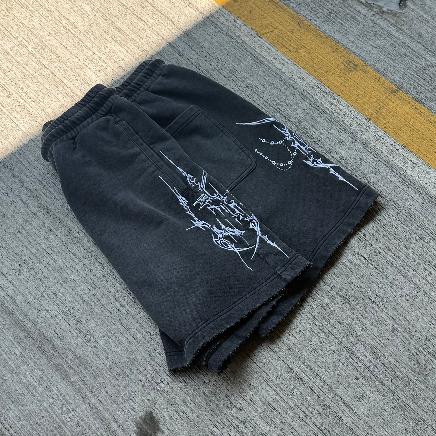 Washed Black 'Veil' Shorts
