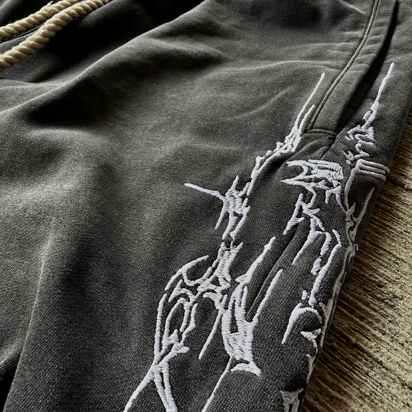 Washed Black 'Veil' Shorts