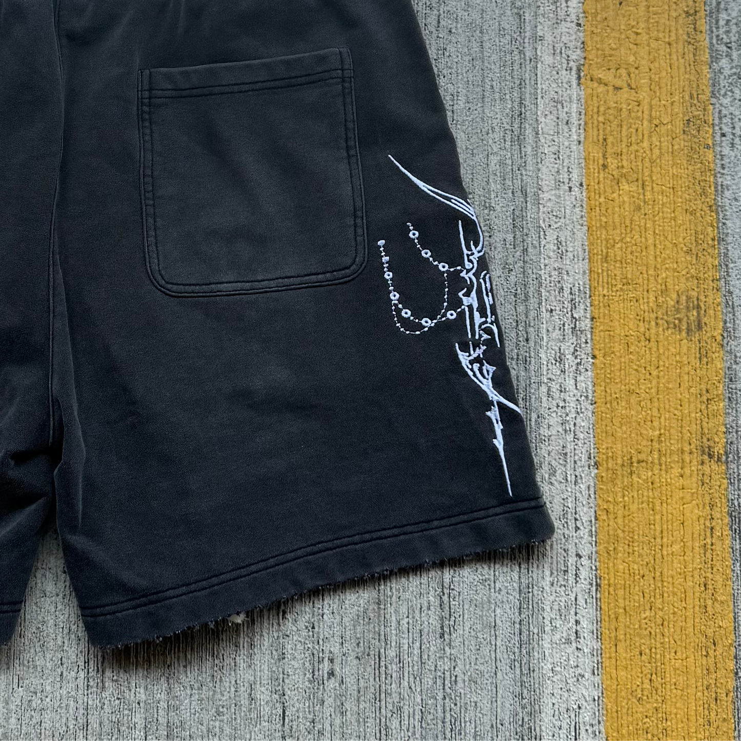 Washed Black 'Veil' Shorts