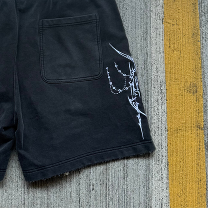 Washed Black 'Veil' Shorts