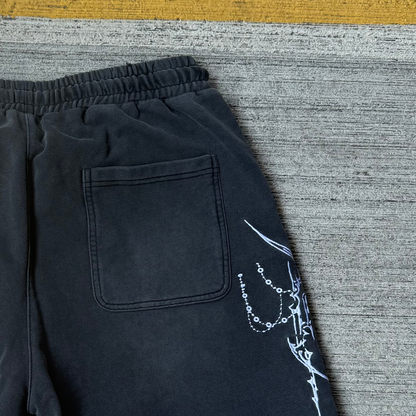 Washed Black 'Veil' Shorts